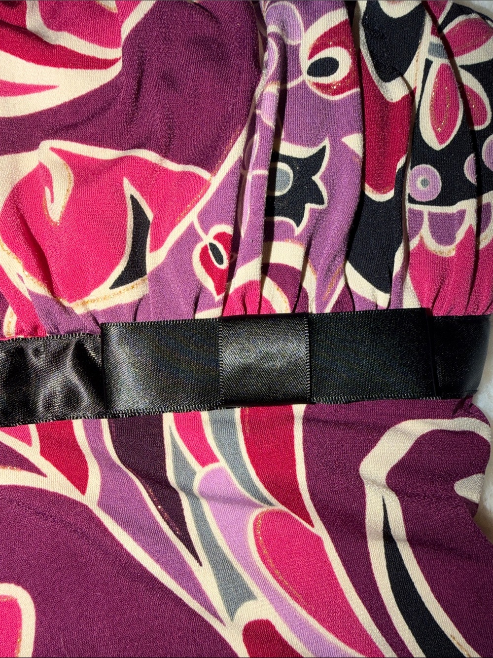 Rampage Pink Purple Floral Y2K Spaghetti Strap Top - Picture 3 of 7